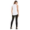 Atnlewhi Womens Button Down Shirts Sleeveless Basic Casual Solid Summer Blouse Tops White