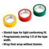 Tradespro 6 Pack 3-Roll Color Coded PVC Tape - 837333E