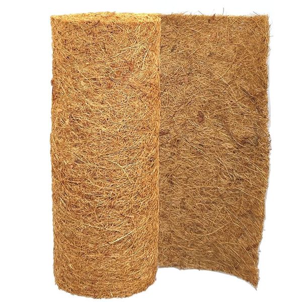 12x80 inch Natural Coco Liner Roll Coconut Coir Liner Sheets Coco Mat for Pla...