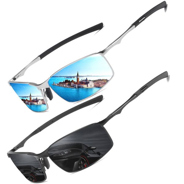 Sunglasses Mens Womens Polarised Sunglasses UV Protection Sunglasses metal frame Ultra Light for Driving Travel Fishing Running Outdoor Eyewear Sun glasses