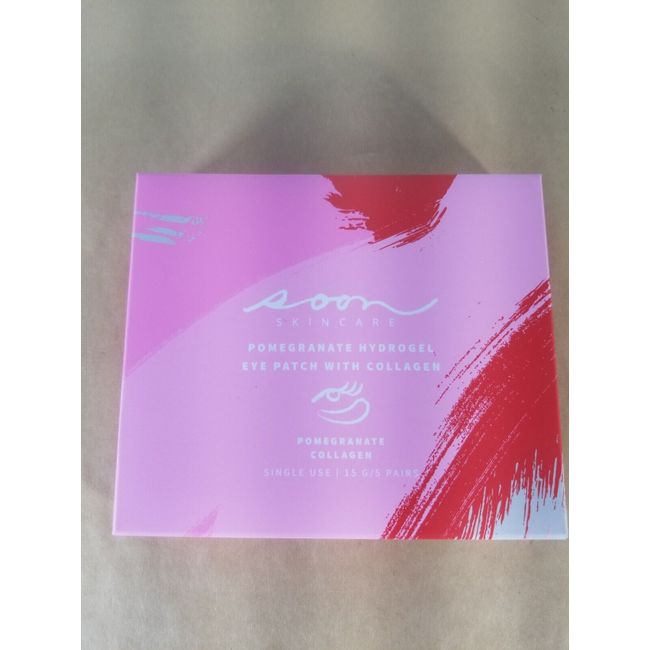 Soon Skincare Pomegranite Hydrogel Eye Patch With Collagen 5 Pairs New Sealed