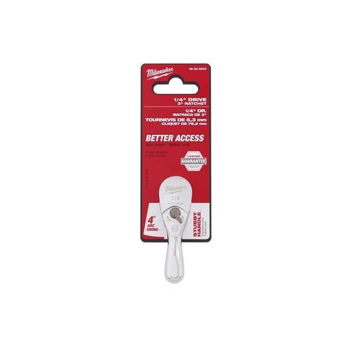 Milwaukee Electric Tool 1/4? Drive 3"" Ratchet 90-tooth