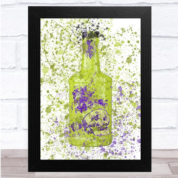 Fingers Lime Rum Splatter Wall Art Print