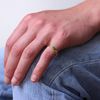Gold Plated Sterling Silver 4mm Flat Wedding Band Ring Size L
