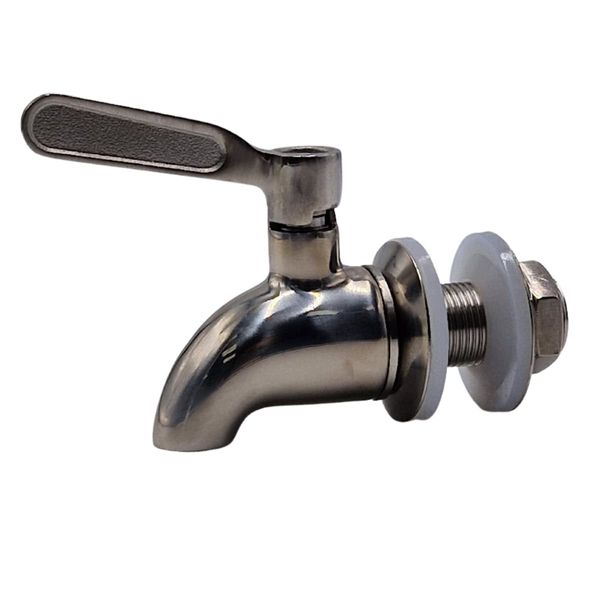 Finerfilters Stainless Steel Spigot Tap - Fits British Berkefeld, Berkey and Other Gravity Water Filter Systems, Drinks dispensers, Water Butts