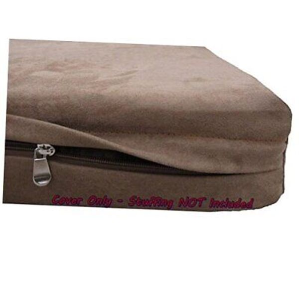 DIY Pet Bed Pillow Brown Microsuede Duvet Cover and Waterproof 55"X37"X4" XXL