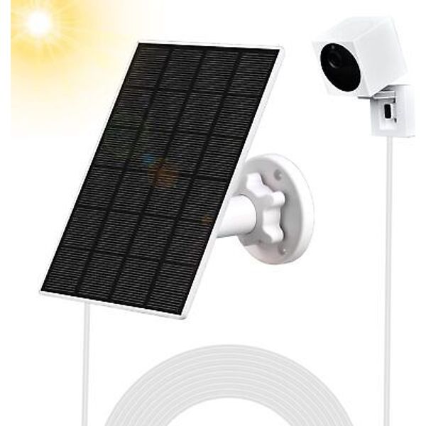 5W 5V Solar Panel Power for Security Camera Outdoor USB Charging 360° Adjustable