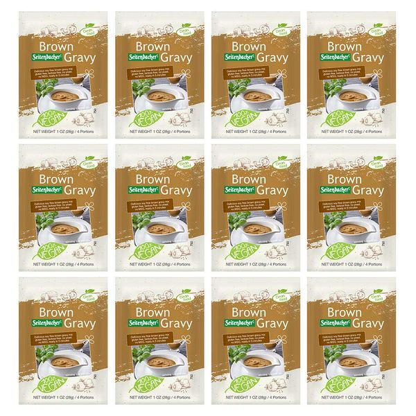 Seitenbacher Gluten-Free Vegetarian Brown Gravy Mix, 1 Ounce Package (Pack of 12)