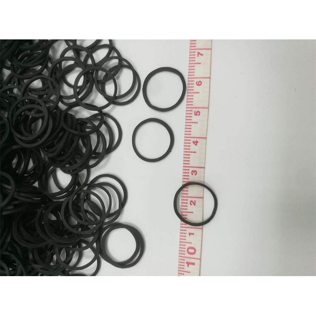 Mini Rubber Bands, Soft Elastic Bands, Premium Small Tiny Black