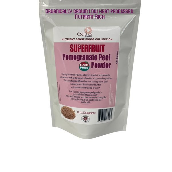 eSutras Organics Pomegranate Peel Powder Superfood, 10 Ounce