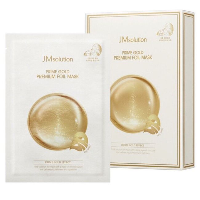 JM Solution Prime Gold Premium Foil Mask Pack 35ml x 10pcs (US Seller)