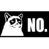 Grumpy cat Type1 Car sticker Decal white x1