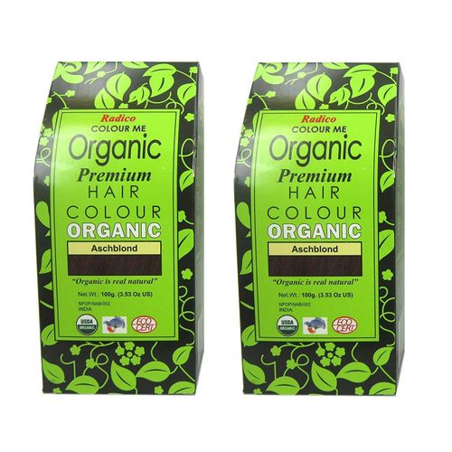 Radico Ash Blonde 2-Pack Colour Me Organic Plant Hair Colour (Organic, Vegan, Natural Cosmetics) Ash x 2