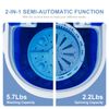 Mini Portable Washing Machine Top Load Washer W/ Double Knobs Timer Control