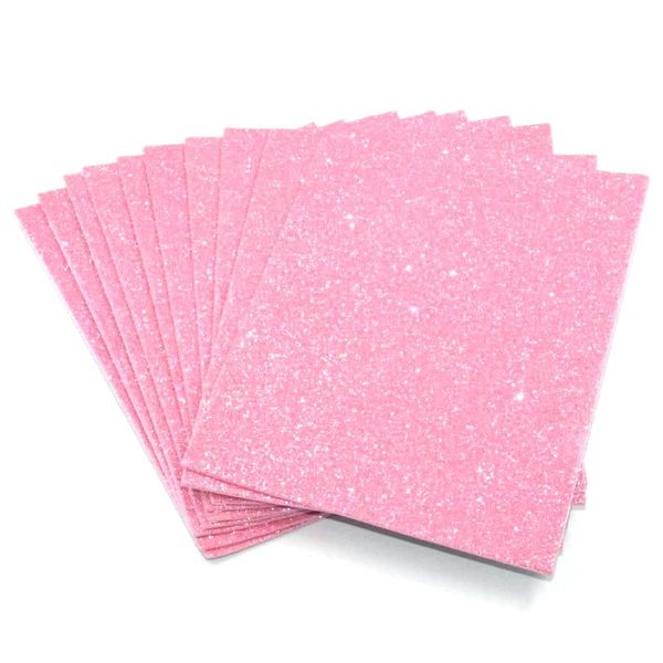 A5 Self-Adhesive Glitter Foam Sheets - Creative Art Supplies for Kids, Seasonal Crafts and Decorations Pack of 10 (Pink)