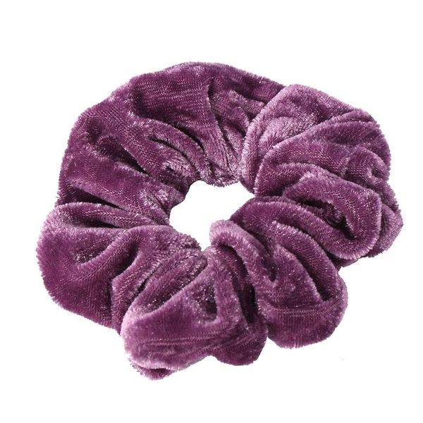 JUSTFOX – XL Velour Samt Haargummi Zopfgummi Haarband Pferdesschwanz Scrunchie Flieder