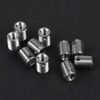 Akozon Thread Repair Insert, 10pcs 308 Type 3-hole SUS303 Stainless Steel Self-tapping Screw Thread Inserts (#4)