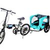 Light Blue Foldable Pet Jogging Stroller Dog Carriers Bicycle Trailer