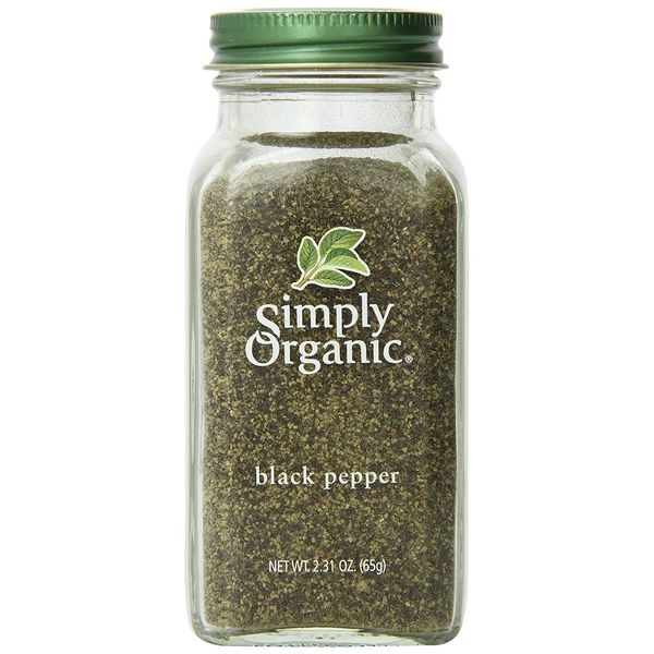 Simply Organic Pepper, Black Medium Grind Certified Organic, 2.31 Ounce