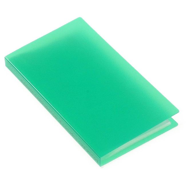 Etrangedy Costa Rica TRP-17-06 Business Card Holder, 120 Persons, Transparent PP, Green