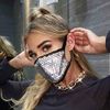 IYOU Reusable Face Covering Black protective Mouth Cover Printed Elastic Motorbike Bandanas Party Prom Nightclub Gras Dress Masks for Women and Girls
