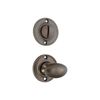 Infinity Decor Slimline Security Thumb Turn and Release Lock Pack with Emergency Release – Solid Brass Privacy Latch for Bathroom Doors     (Aged Bronze)