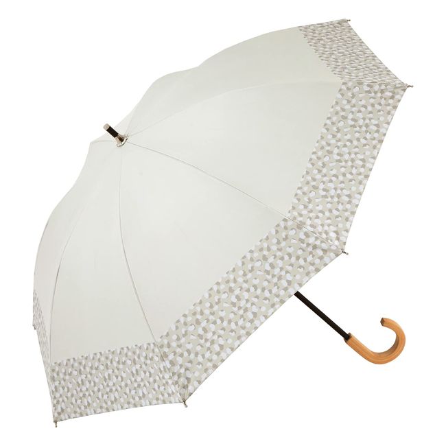 LIEBEN-1548 Parasol Cool Plus Compact Long Umbrella (UV Protection, Thermal Shielding, Rain or Shine), Women’s Pattern, 19.7 inches (50 cm) x 8 Ribs, 100% Light Blocking, Fabric Uses Over 99.9% UV