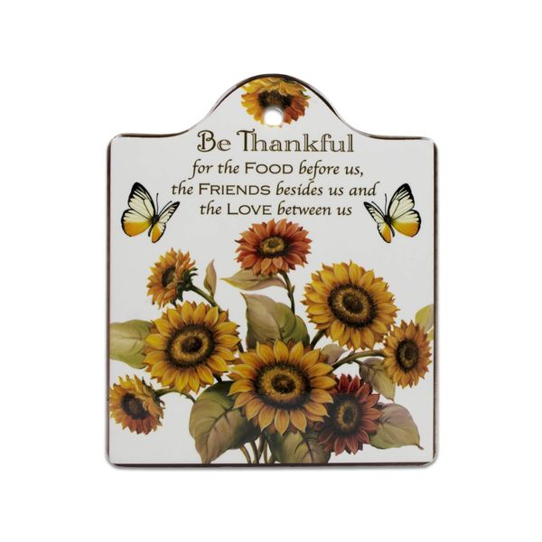 Thankful Porcelain Cheeseboard with Cork Backing