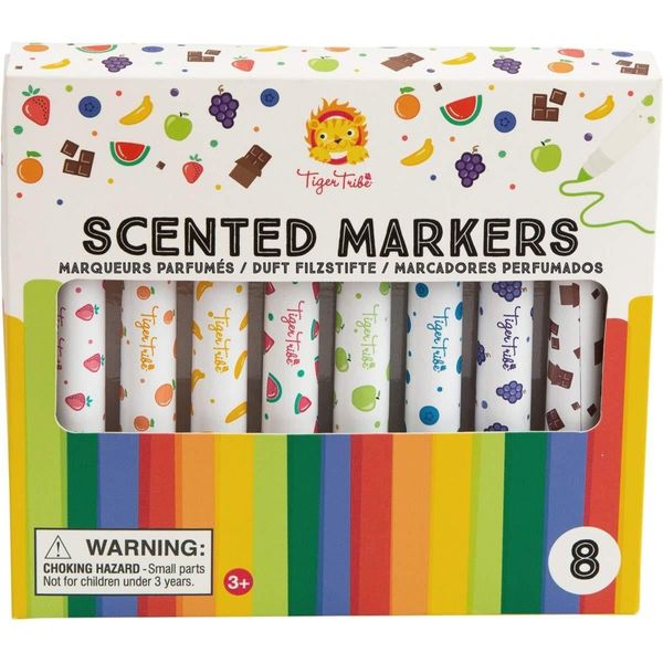 Tiger Tribe Scented Kids Marker Pens - 8 Pens