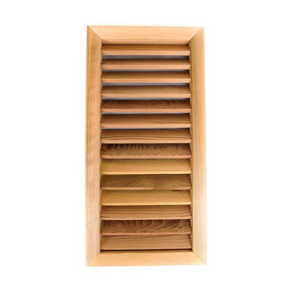 Miller Shingle Rectangle Clear Cedar Vent, Flush Mount - 12 inch x 24 inch