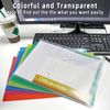 Plastic Wallets - A4 Folders for Paperwork A4 Document Files Folder Plastic Popper Wallets with Pocket, Pack of 6