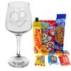Always Looking Good Personalised Engraved Wine Glass with Heart & Name (Small - Empty)