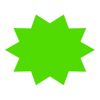 azutura Speech Bubble Star Shape Wall Sticker Pack Leaf Green