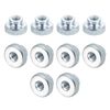 uxcell Knurled Thumb Nuts, 15Pcs M5x0.8mm Iron Round Knobs Fasteners for 3D Printer Part, Silver Tone