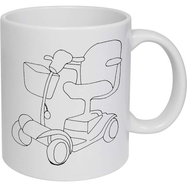 Azeeda 11oz (320ml) 'Mobility Scooter' Ceramic Mug/Cup (MG00015317)