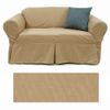 Solid Tan Furniture Slipcover Loveseat 413