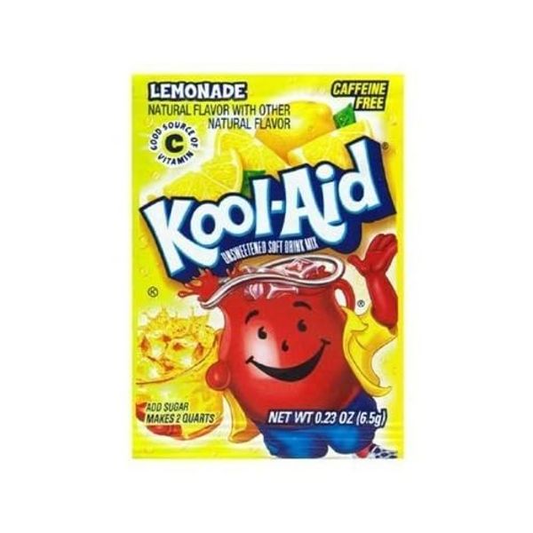 Kool-Aid Soft Drink Mix - Lemonade Unsweetened, Caffeine Free, 0.23 oz/envelope (Pack of 15)