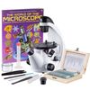 IQCrew Science Discovery Series Inverted Microscope w 25 Prepared Slides & Book