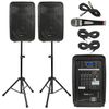 Knox Gear 8 inch Active Loudspeakers Combo Set with USB SD and Bluetooth