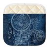 CafePress Clockwork Collage Blue Pot Holder with Unique Design 9"x9"