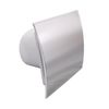 Bathroom Extractor Fan with Timer 100mm / 4" Shower Kitchen Ventilator Smooth Chrome Finish