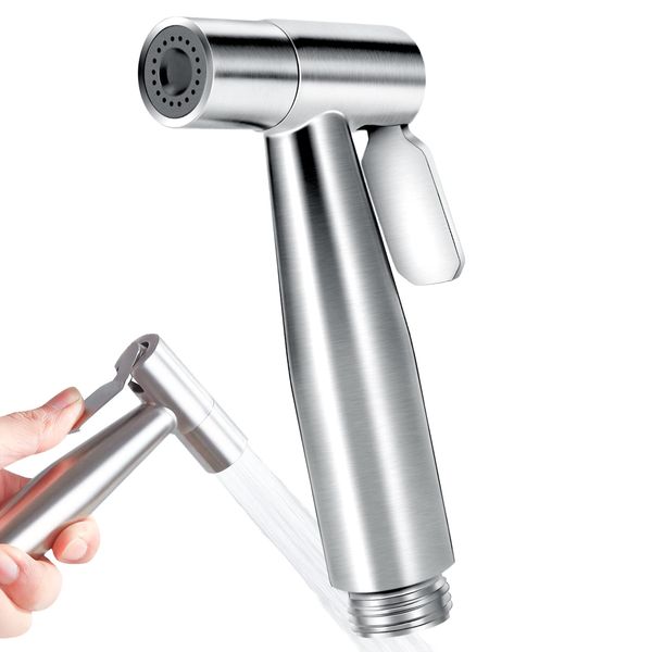 AIVORO Bidet Hand Shower for Toilet, Toilet Shower, Hand Shower, Stainless Steel Spray Head, Bidet Shower for Shower, Bathroom, Hygiene, Toilet Paper, Nappy Cleaning