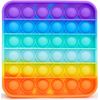Toyland® Rainbow Colour Push Bubble Pop Bubble Sensory Fidget Toy (Square)