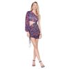TRENDYOL Women's Charming Mini Bodycon Bodycon Knitted Dress, Purple-multi-coloured