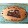 PERSONALIZED DIESEL ENGINE TRAIN SIGN - Birthday Gift, Retirement - Any Name