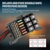 6 Gang On/Off Switch Panel Electronic Relay System For LED Light Bar Boat Marine