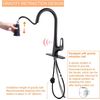 RUVIDA Matte Black Kitchen Faucets,Pull Down Sprayer,Single Handle Motion Sensor