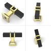Coinkoly 10 Pack Gold & Black Cabinet Knobs - Single Hole Drawer Knobs for Kitchen Cupboards - UK0012