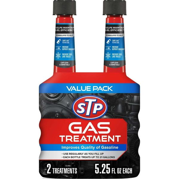 STP Gas Treatment For Any Gasoline Engine Poweful Cleaner - 5.25 FL OZ (2 Count)