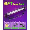 2 Pack 42W LED Black Light Bar, Blacklight with 6FT Cord+Switch+Plug, Glow in